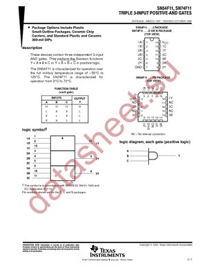 SN74F11DRE4 datasheet  